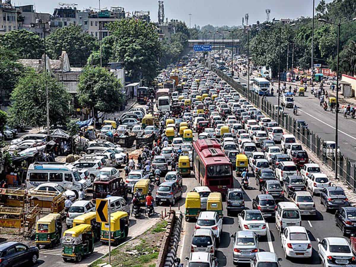 Traffic in Delhi 