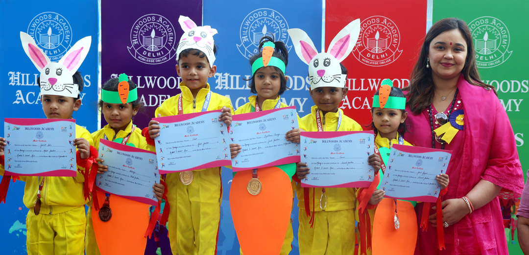 हिलवुड्स अकादमी का 19वां वार्षिक खेल दिवस जवाहरलाल नेहरू स्टेडियम में धूमधाम से संपन्न