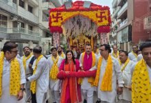 झंडेवाला मंदिर की शोभायात्रा से भक्तिमय हुआ पटेल नगर, 500 सेवादारों ने संभाली व्यवस्था